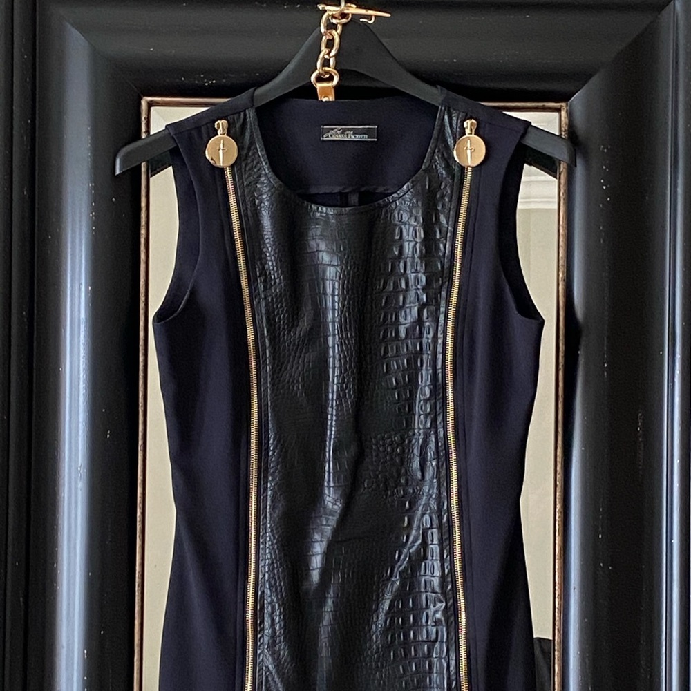 Cesare Paciotti dress with gold belt